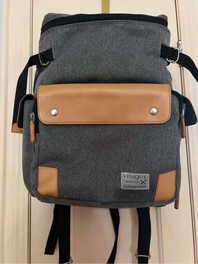 Venque Gray & Tan Men's Backpack -